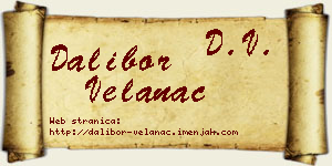 Dalibor Velanac vizit kartica
